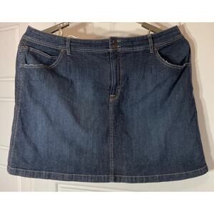 Bandolinoblu Blue Jean w/Pleated Back &Button Flap Pocket Mini Skort 24W